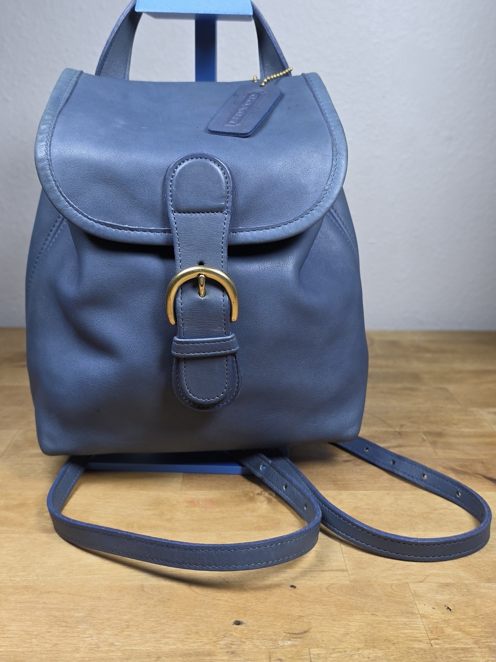 Coach Bantam Backpack 4152 Chambray Leather Vintage Made in USA